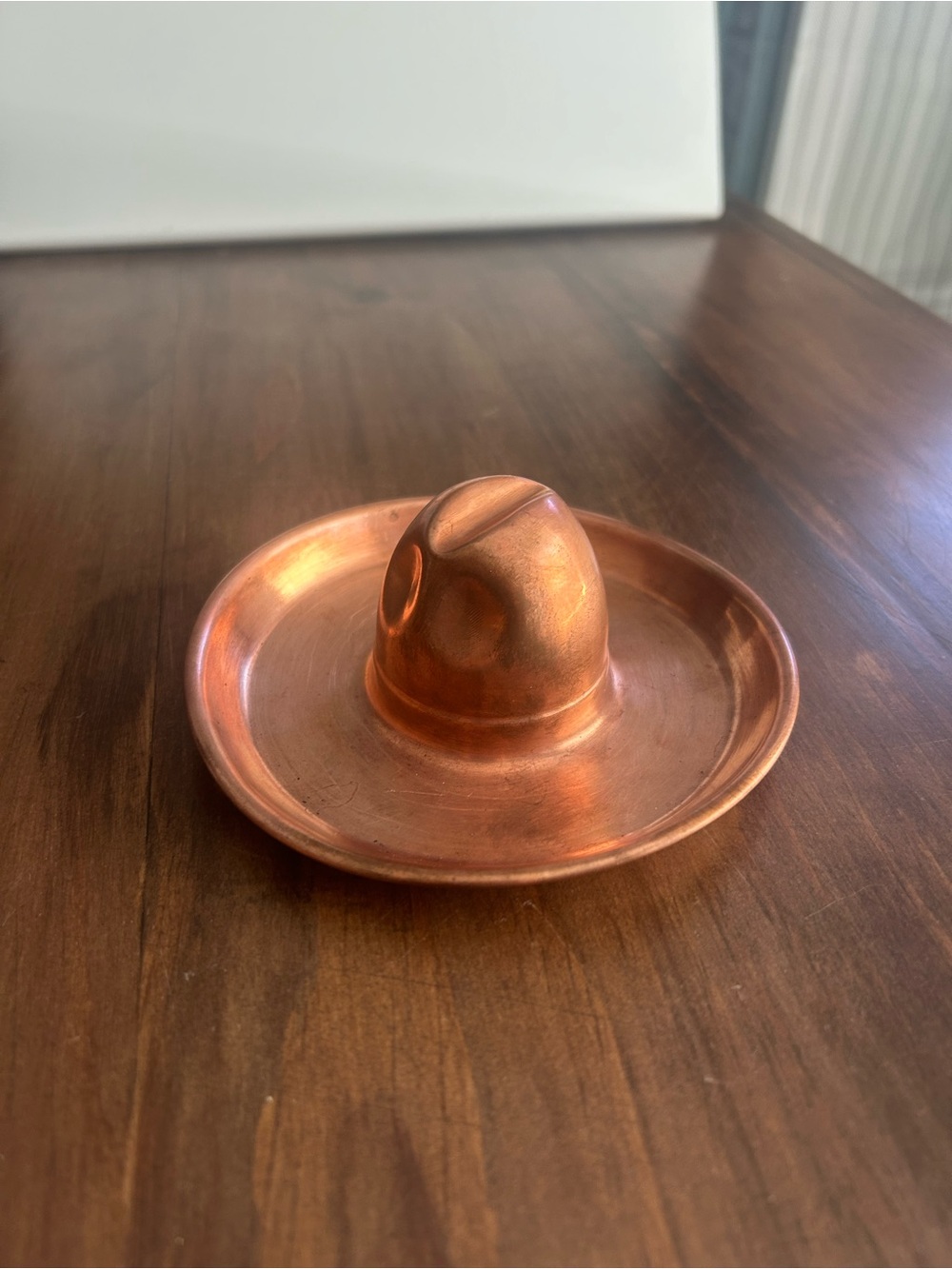 Vintage Copper Sombrero Cowboy Hat Trinket Dish